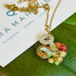 Mini Garden Pendant — Steel & Dried Mini Flowers