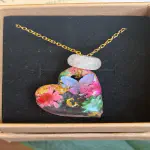 Mini Garden Pendant — Steel & Dried Mini Flowers