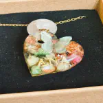 Mini Garden Pendant — Steel & Dried Mini Flowers