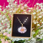 Colgante Rosa de Pitimini y Acero Dorado