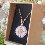 Colgante Rosa de Pitimini y Acero Dorado