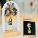 Conjunto «Encaje de la Reina» — Pendientes, Colgante y Anillo