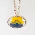 Conjunto Pensamientos Bicolor — Acero Dorado Rosa (Pendientes + Colgante)