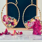 Conjunto Rosa de Pitimini y Pan de Oro — Acero Dorado Rosa (Pendientes + Colgante)