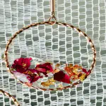 Conjunto Rosa de Pitimini y Pan de Oro — Acero Dorado Rosa (Pendientes + Colgante)