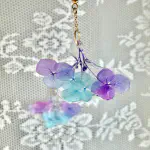 Pendientes Hortensia Azul y Malva